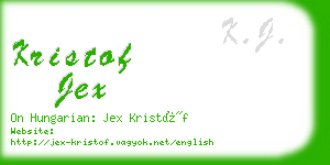 kristof jex business card